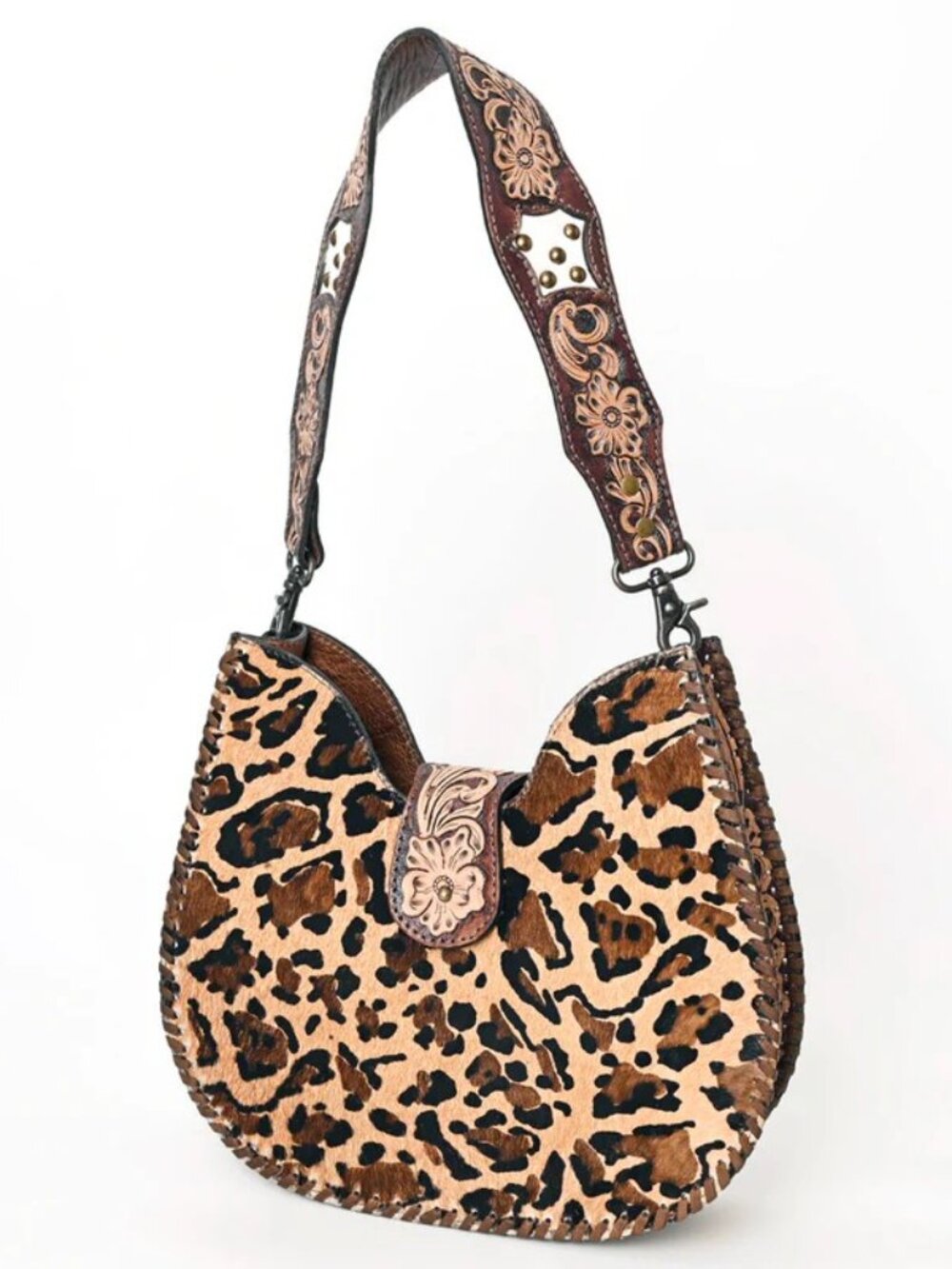 American Darling Western Leopard Hair on Hobo - Picture 2 of 4